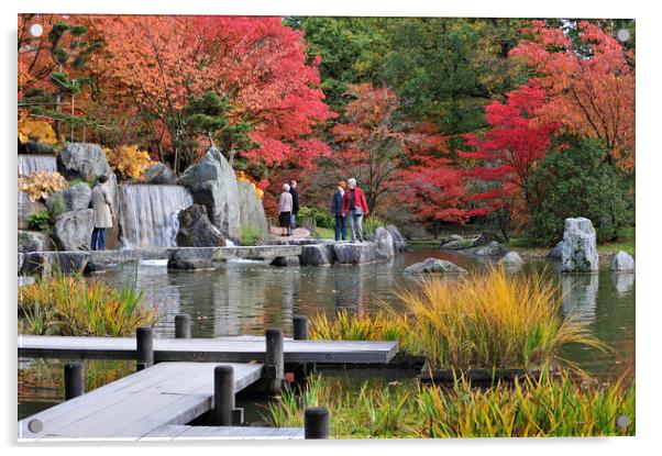 Japanese Garden in Autumn Acrylic by Arterra 
