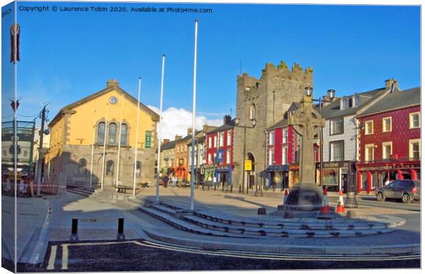 Centre of Cashel, County Tipperary Ireland Canvas Print by Laurence Tobin