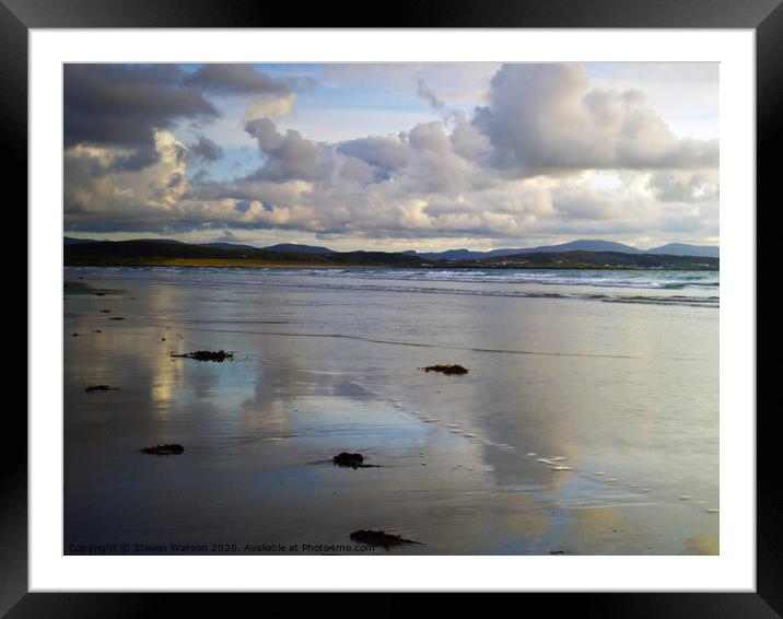 Dooey Strand and Gweebarra Bay Framed Mounted Print by Steven Watson