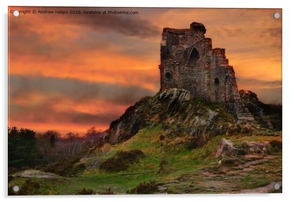 Majestic Mow Cop Castle Acrylic by Andrew Heaps