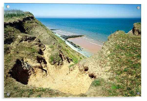 Beach from Cliffs Acrylic by Stephen Mole