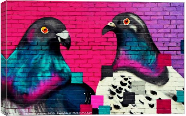 Pigeon art Canvas Print by David Atkinson