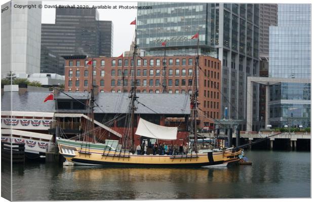 Boston Tea Party ship and museum. Canvas Print by David Birchall