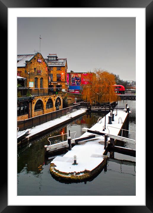 Hampstead Road Lock Camden London England Framed Mounted Print by Andy Evans Photos