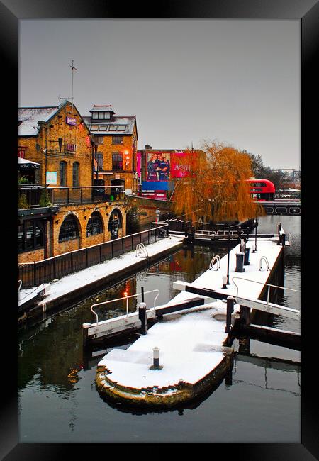 Hampstead Road Lock Camden London England Framed Print by Andy Evans Photos