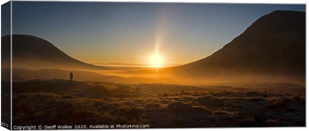 Glencoe sunrise Canvas Print by Geoff Walker