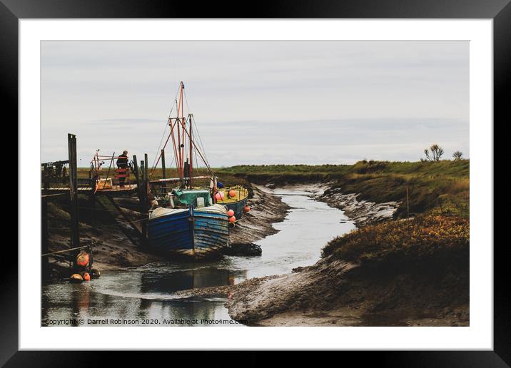 Low Tide Framed Mounted Print by Darrell  Robinson
