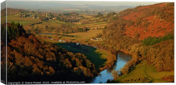 Symonds Yat From the Rock Canvas Print by Diana Mower