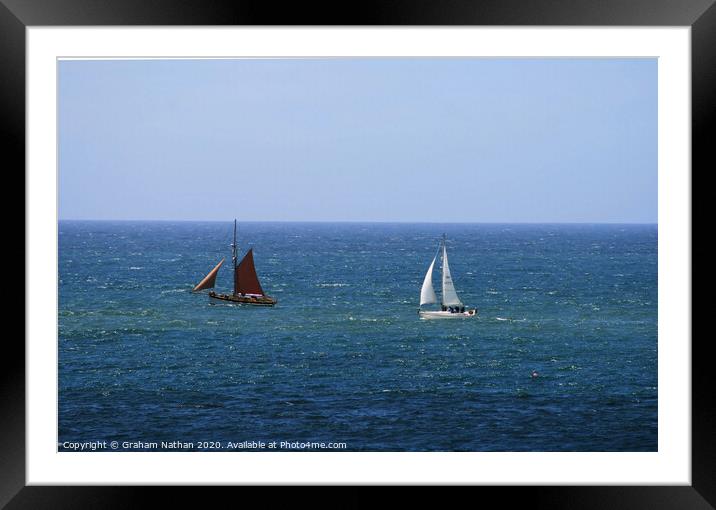 Majestic Sailboats in the English Channel Framed Mounted Print by Graham Nathan