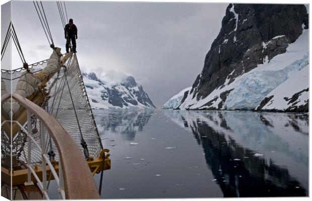 Sailing through the Lemaire Channel / Kodak Gap, Antarctica Canvas Print by Arterra 