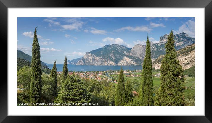 LAKE GARDA Wonderful Panoramic View Framed Mounted Print by Melanie Viola