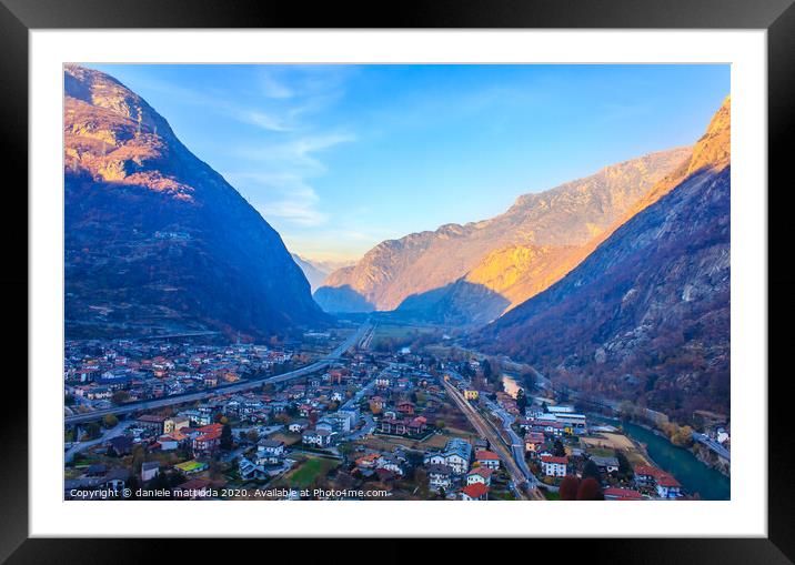 panoramic view of the Valle d'Aosta region,Italy Framed Mounted Print by daniele mattioda