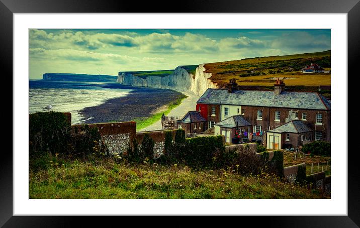 Birling Gap, East Sussex, And The Seven Sisters Framed Mounted Print by Chris Lord