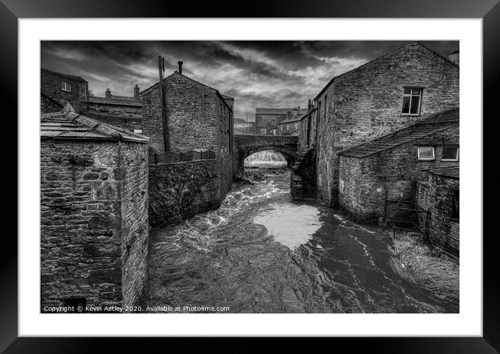 Yorkshire, Hawes 'Its All  Just Water Under The Br Framed Mounted Print by KJArt 