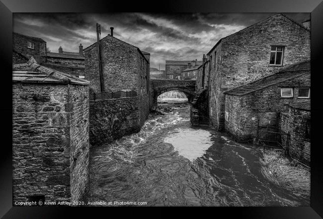 Yorkshire, Hawes 'Its All  Just Water Under The Br Framed Print by KJArt 