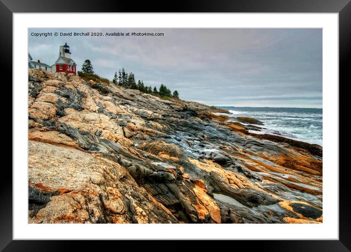 Pemaquid Point Lighthouse, Maine, America. Framed Mounted Print by David Birchall