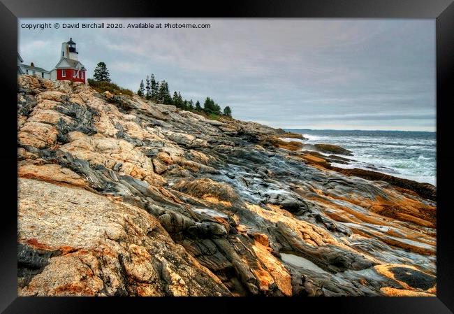 Pemaquid Point Lighthouse, Maine, America. Framed Print by David Birchall