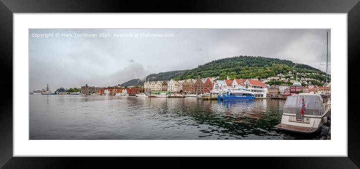 Bergen Waterfront Framed Mounted Print by Mark Tomlinson