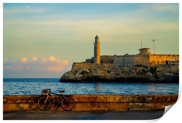 Daybreak On The Havana Malecon Print by Chris Lord