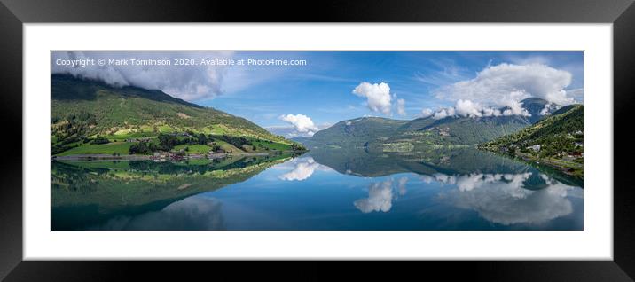 Morning Calm on the Fjord Framed Mounted Print by Mark Tomlinson