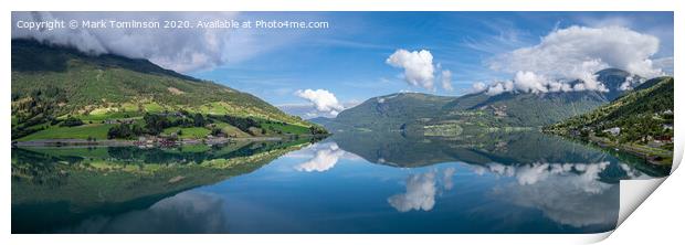 Morning Calm on the Fjord Print by Mark Tomlinson