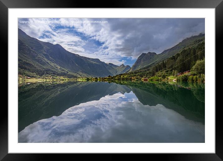 Norwegian Lake in the Morning Framed Mounted Print by Mark Tomlinson