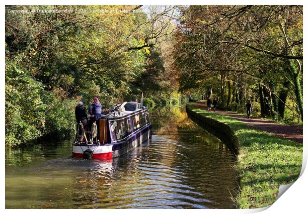 Autumn along the kennet and avon canal  Print by Duncan Savidge
