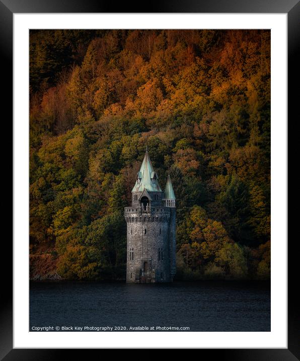 Lake Vyrnwy Tower Framed Mounted Print by Black Key Photography