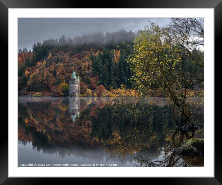 Lake Vyrnwy Reflections Framed Mounted Print by Black Key Photography