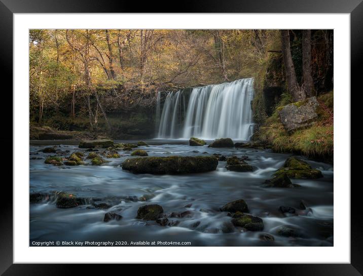 Waterfall Country, Brecon Beacons Framed Mounted Print by Black Key Photography