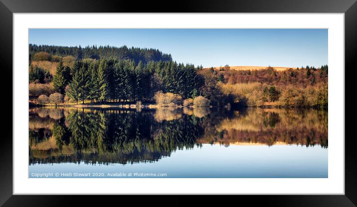 Llwyn Onn Reservoir in South Wales Framed Mounted Print by Heidi Stewart