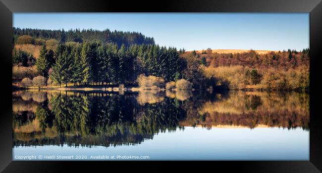 Llwyn Onn Reservoir in South Wales Framed Print by Heidi Stewart