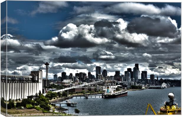 Port of Seattle Canvas Print by Jon Kondrath