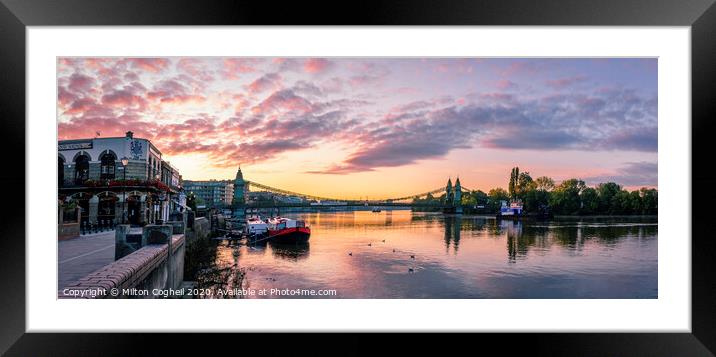 Hammersmith Sunrise Framed Mounted Print by Milton Cogheil