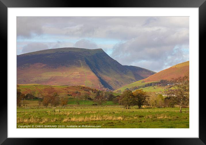 Lonscale Fell Lake District Framed Mounted Print by CHRIS BARNARD
