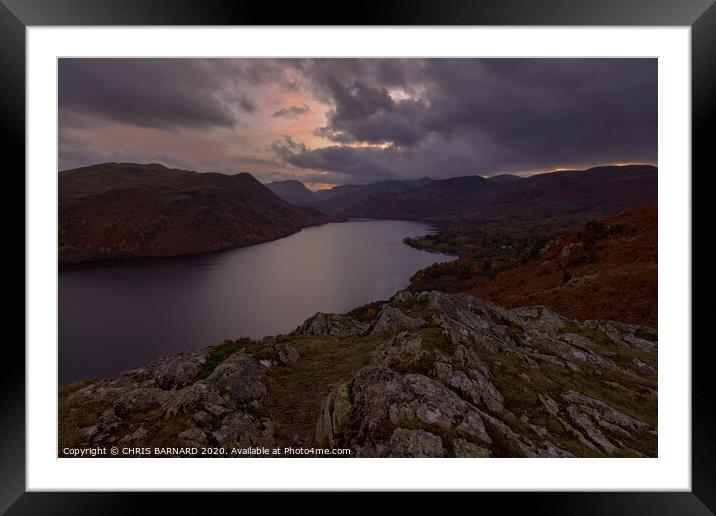 Storm Clouds Over Ullswater Framed Mounted Print by CHRIS BARNARD