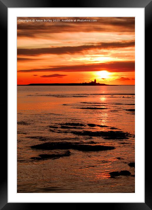 Northumberland Sunrise  Framed Mounted Print by Aimie Burley