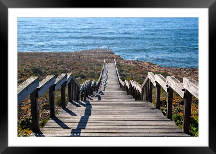 Stairway to Sea in Aljezur Framed Mounted Print by Angelo DeVal