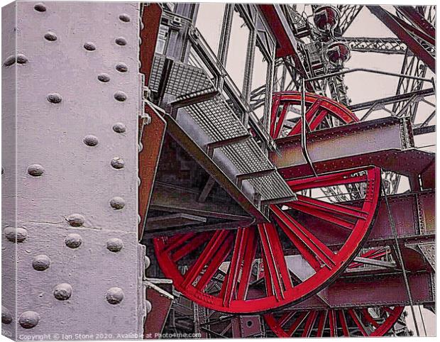 Majestic Wheels of Eiffel Canvas Print by Ian Stone