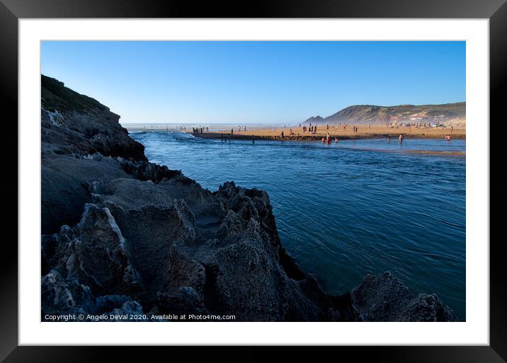 Amoreira Beach and Aljezur River 2 Framed Mounted Print by Angelo DeVal