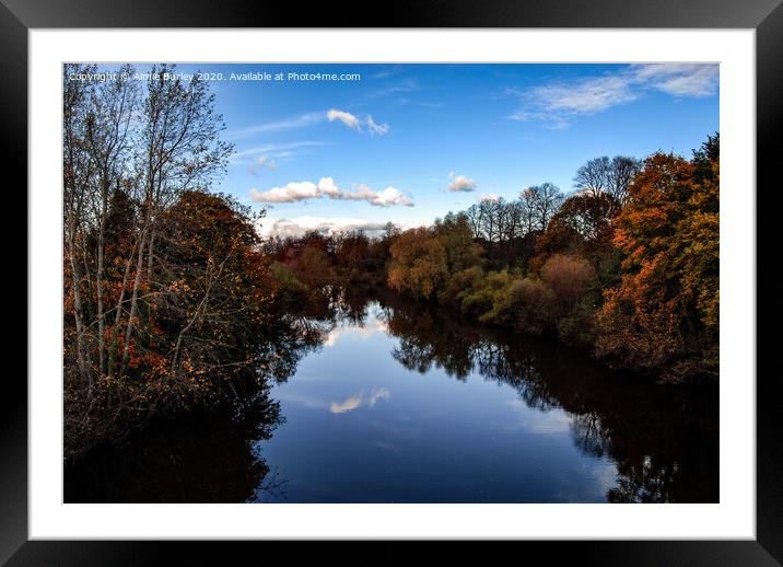 Mirror like River Framed Mounted Print by Aimie Burley
