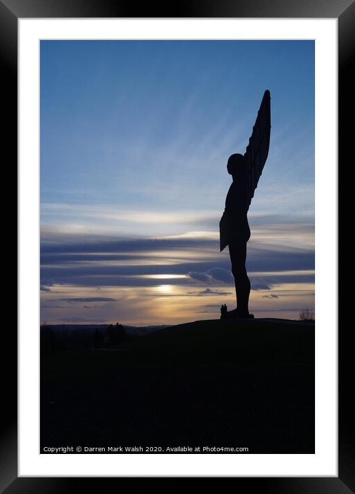 Angel of the North 3 Framed Mounted Print by Darren Mark Walsh