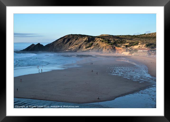 Low tide in Amoreira beach - Aljezur 2 Framed Mounted Print by Angelo DeVal