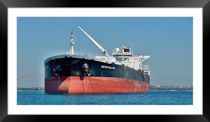  British Mallard tanker moored in Botany Bay Framed Mounted Print by Geoff Childs