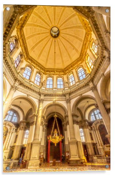 Santa Maria della Salute Church Basilica Dome Venice Italy  Acrylic by William Perry