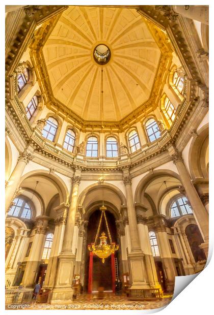 Santa Maria della Salute Church Basilica Dome Venice Italy  Print by William Perry
