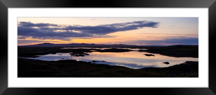 Sunrise over Loch Portain Framed Mounted Print by Richard Burdon