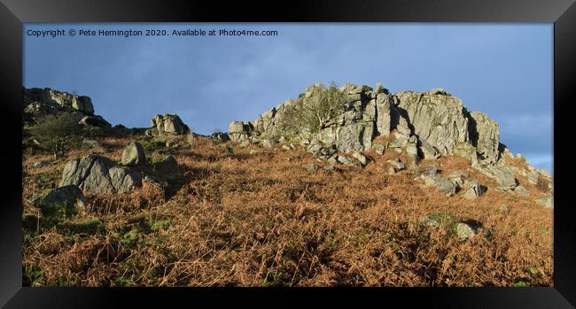 Greator Rocks on Dartmoor Framed Print by Pete Hemington