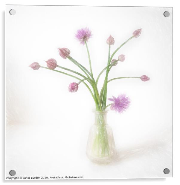 Chives Acrylic by Janet Burdon