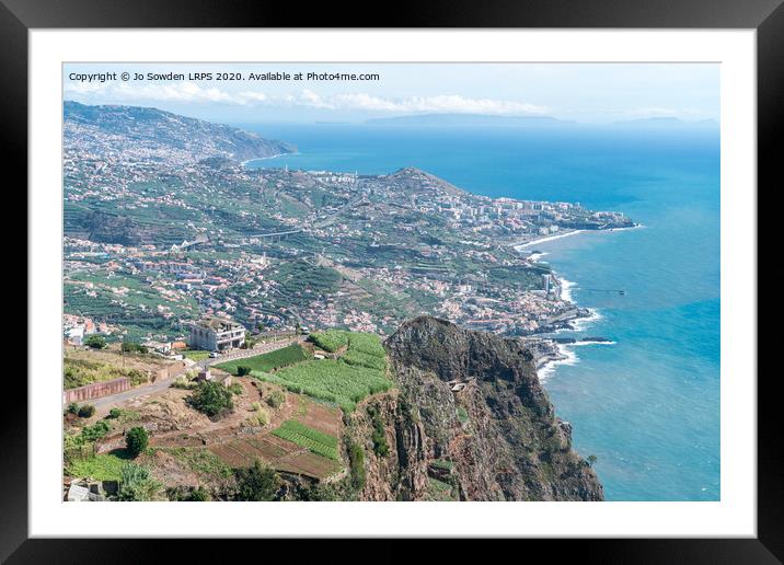 View From Cabo Girao, Madeira Framed Mounted Print by Jo Sowden